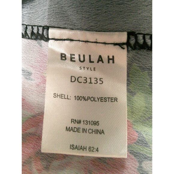 Beulah Womens Large Sheer Black Floral Ruffle Tull Mesh Romantic Mini Dress - Picture 11 of 14